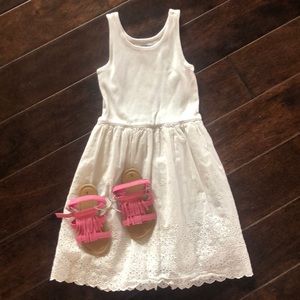 Gap tank dress & fringe sandals
